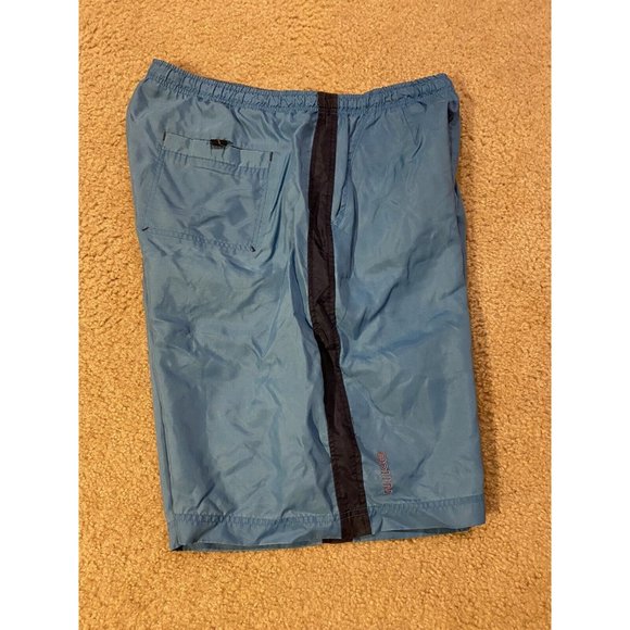 Nike Blue Drawstring Elastic Waist Mesh Lined Logo Swim Shorts Men's Size XL - Picture 3 of 7